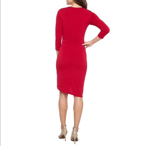 Bold Elements Red Blouson Dress. NWT - Picture 5 of 8
